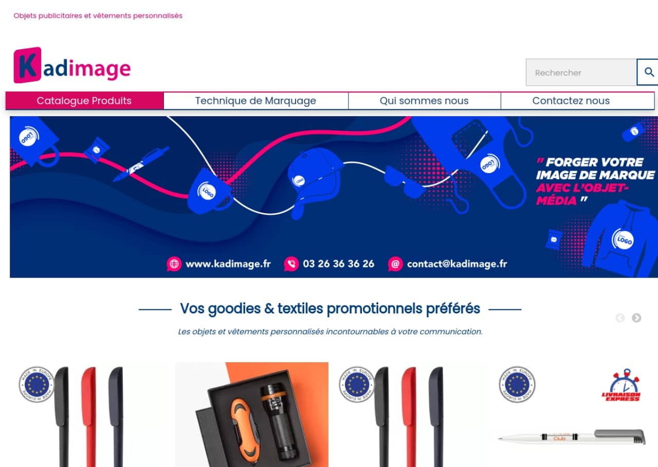 Kadimage : goodies et marquage textile