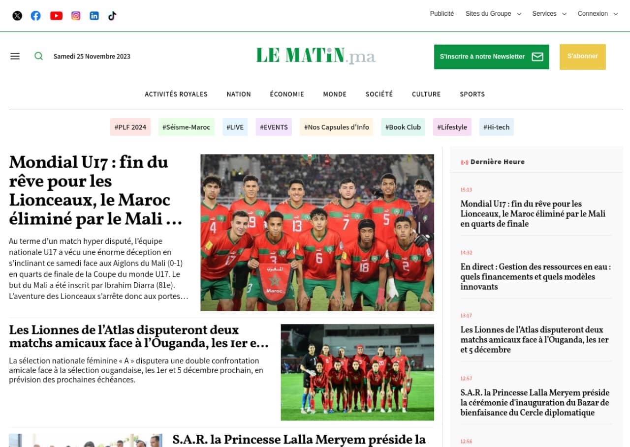 LeMatin.ma : premier média francophone au Maroc