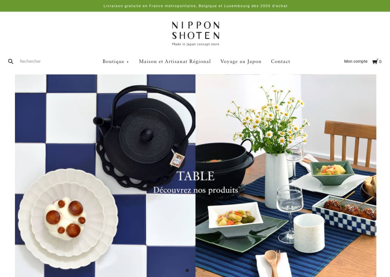 Nippon Shoten : ,l’art de la table et de la maison