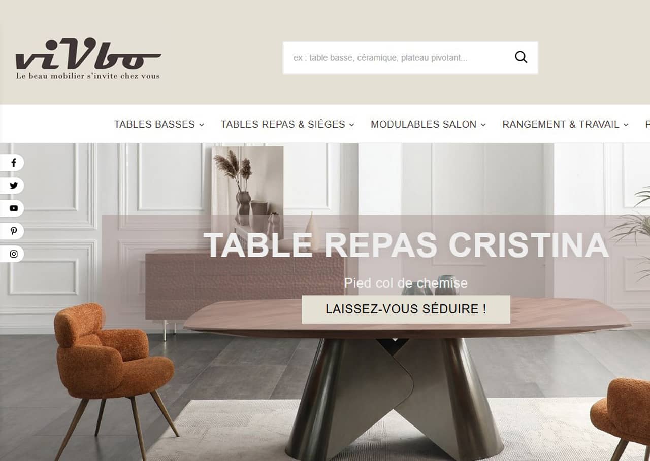ViVbo : site de vente en ligne de mobilier haut de gamme