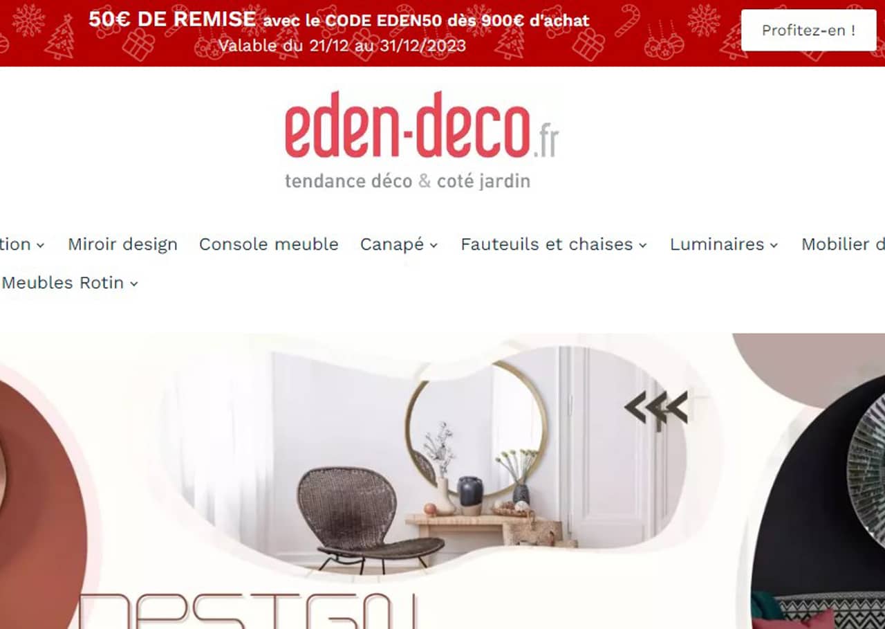 Eden Deco : meubles et décorations pour l'intérieur et mobilier de jardin