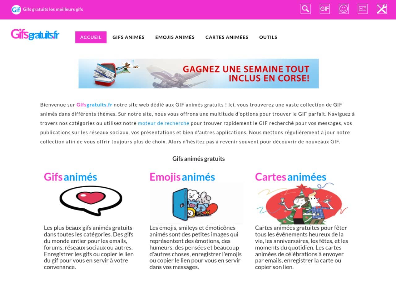 Gifsgratuits.fr : gifs, emojis et cartes animés gratuits