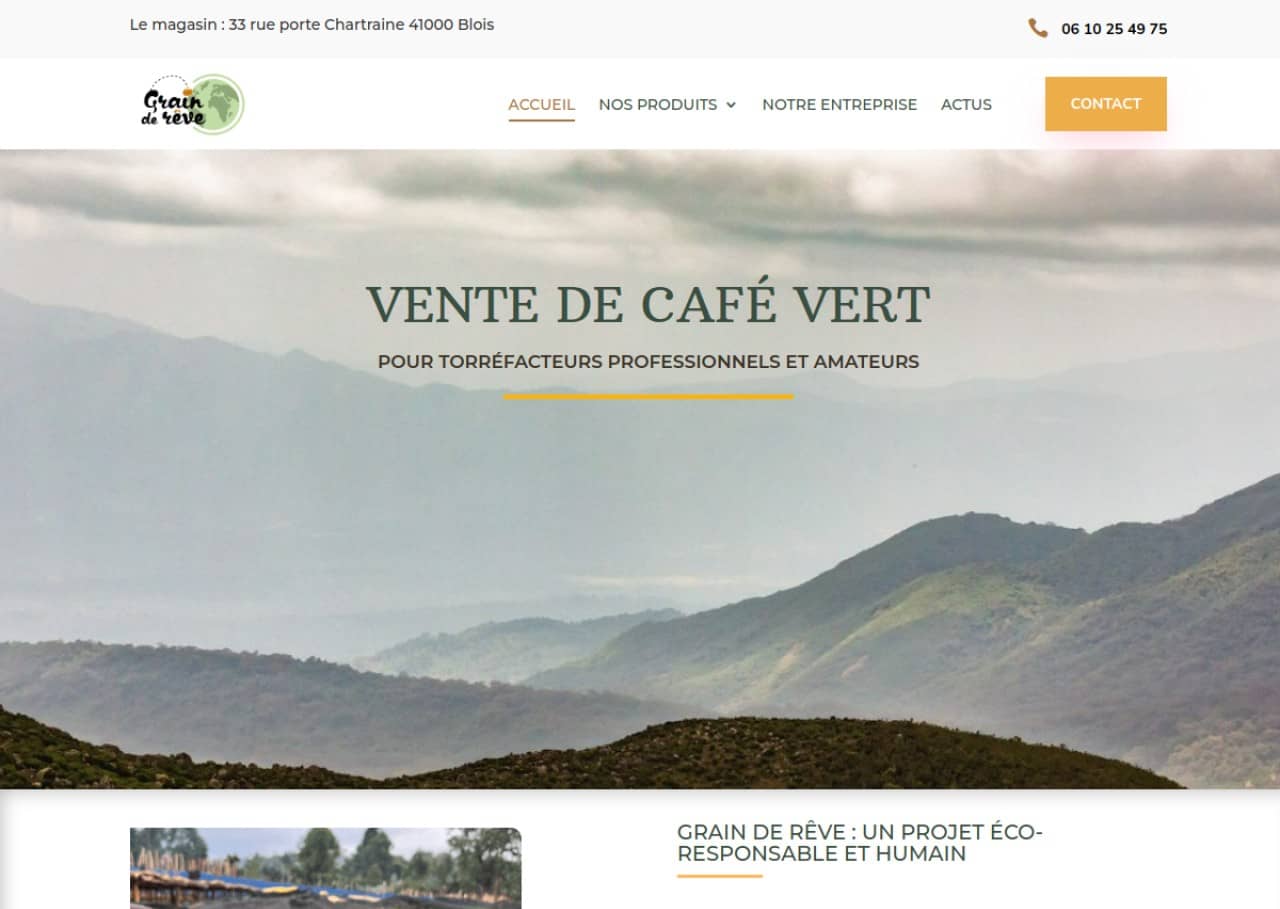 Grain de rêve : Vente de café vert en grain