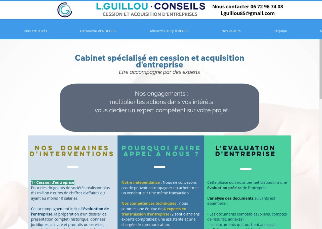L.Guillou : expert en cession et acquisition d'entreprises