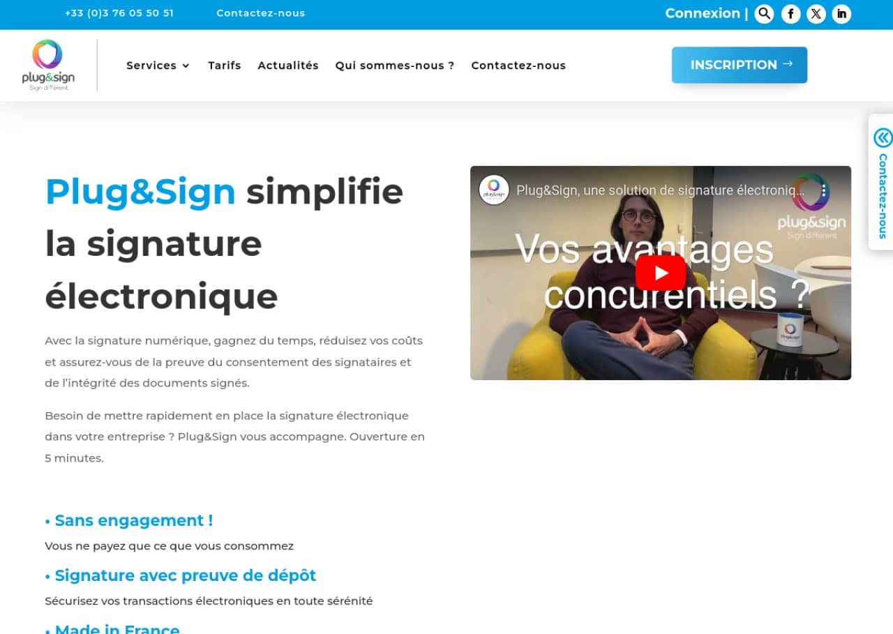 Plug and Sign : signature électronique sur-mesure