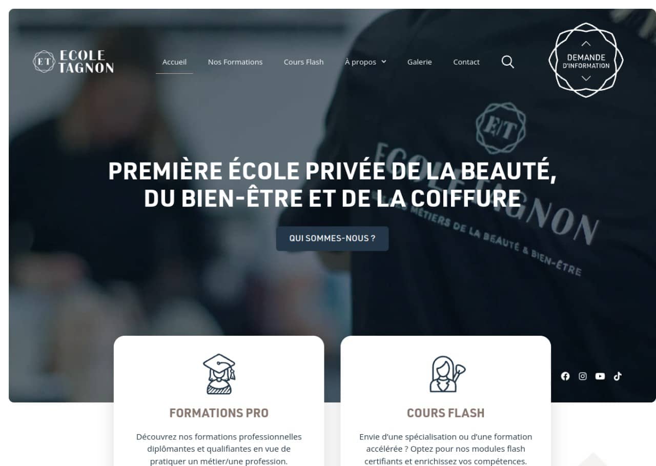 École Tagnon : enseignement des métiers de la beauté