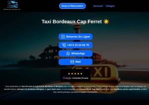 Taxi 5★ entre le Cap Ferret, Bordeaux & Mérignac