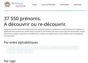Un Prénom Parfait : pour choisir un prénom unique