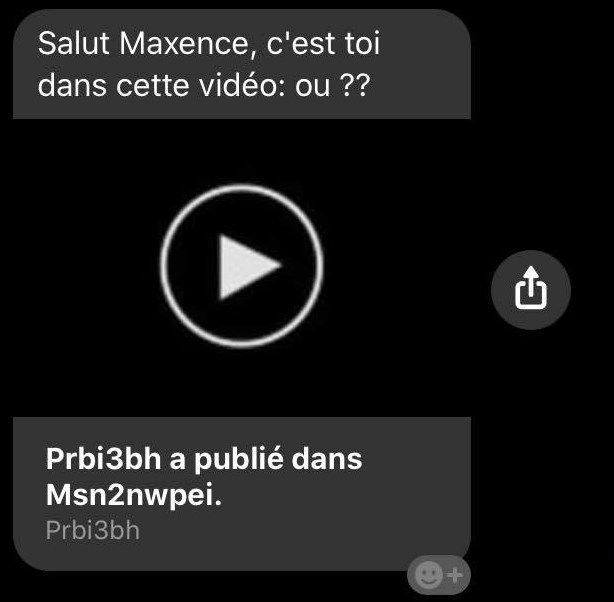 Salut Maxence ,c'est toi dans cette vidéo: ou ??