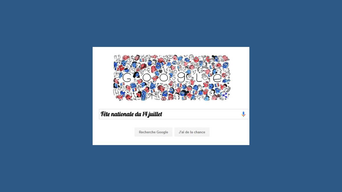 Doodle fête nationale du 14 juillet 2016