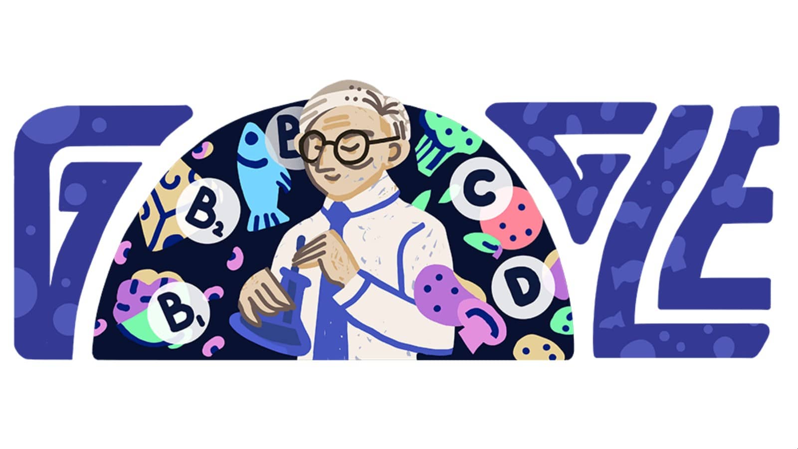 140e anniversaire de Casimir Funk : Doodle sur Google