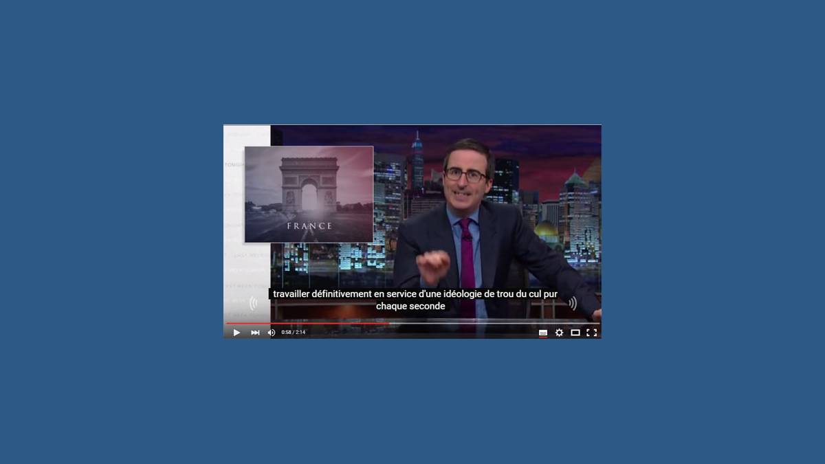 John Oliver Paris Attacks sur YouTube