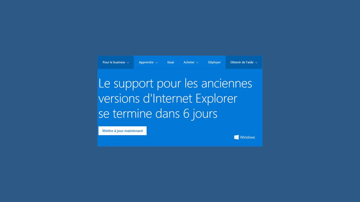 Le début de la fin d’Internet Explorer