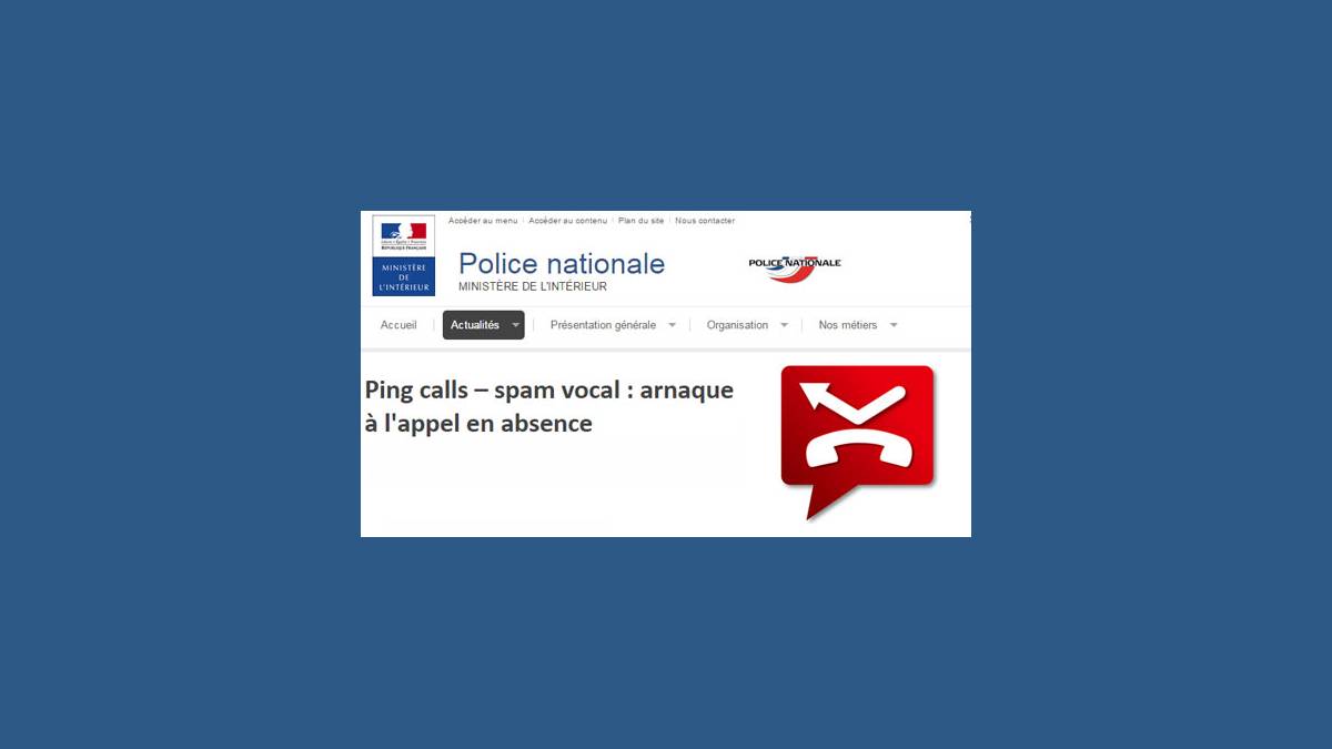 Le ping call (illustration police nationale)