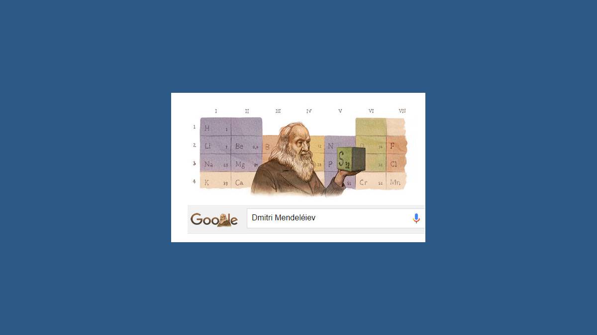 Doodle Dmitri Mendeléiev