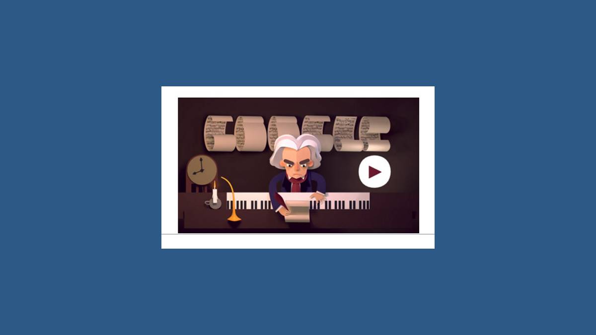 Doodle animé Beethoven