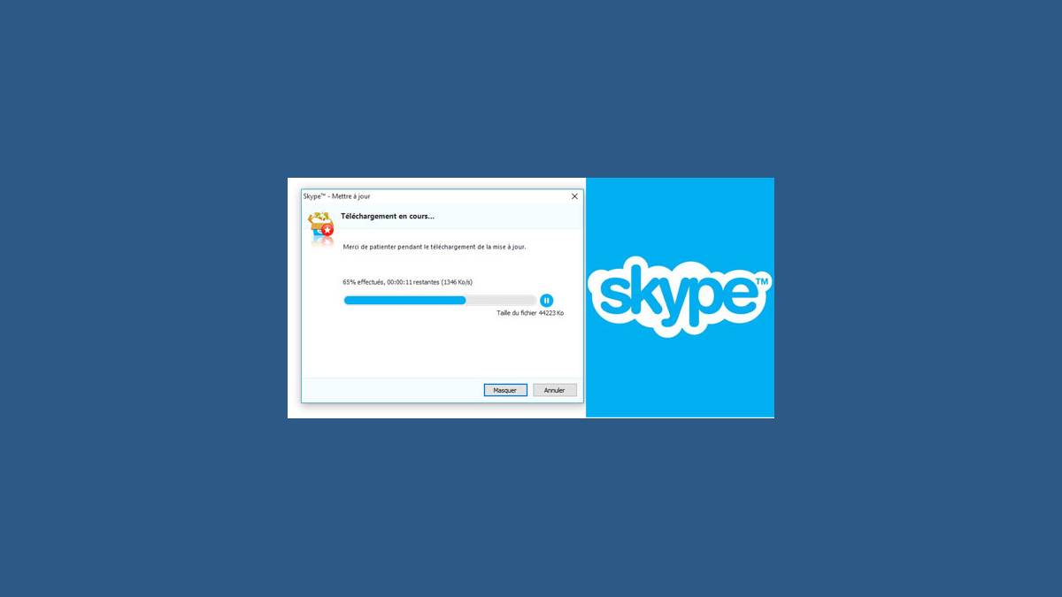 Le logiciel Skype en version 7.16