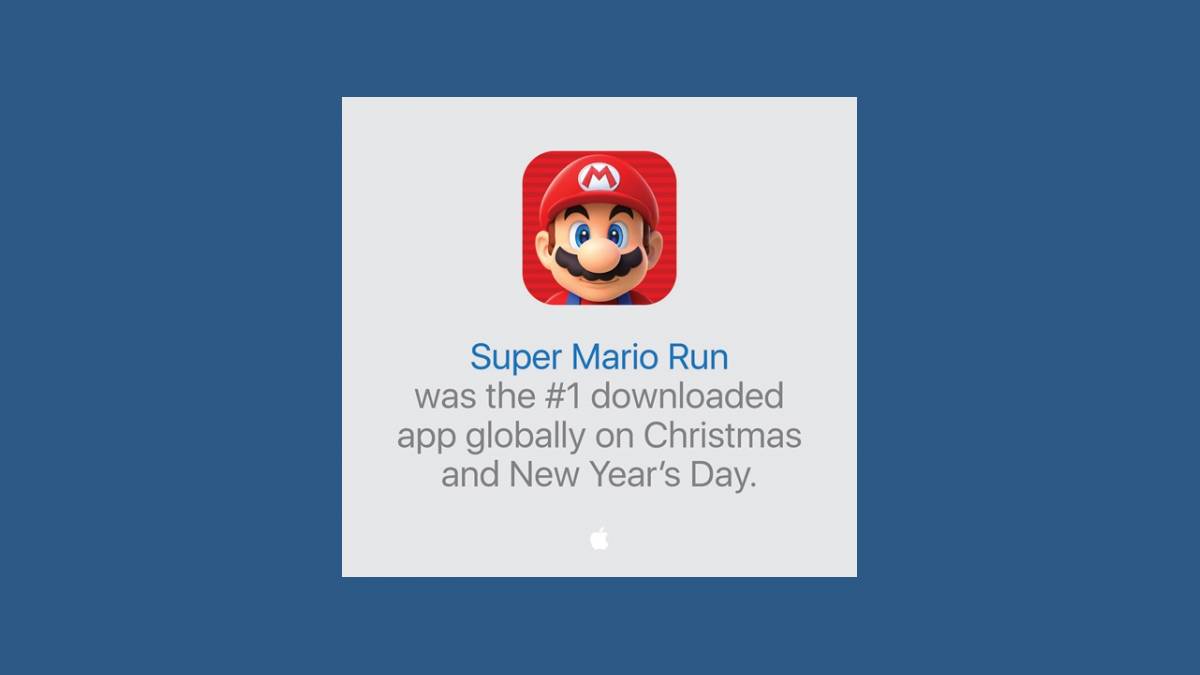 Record Super Mario Run 1er janvier