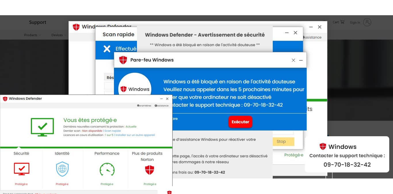 Windows a été bloqué en raison de l’activité douteuse appelez le 0970183242