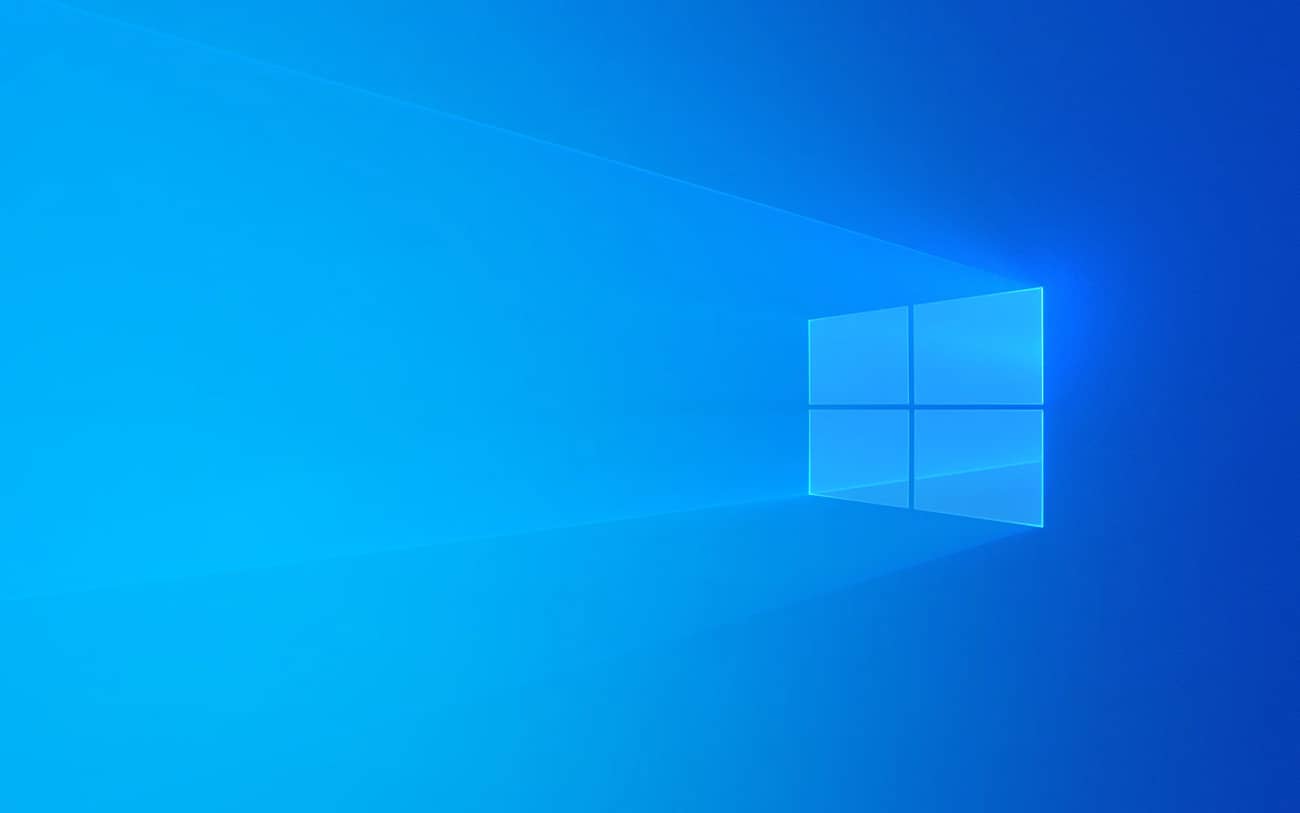 Arrière plan de Windows 10 fenêtre bleue (Crédit : Microsoft)