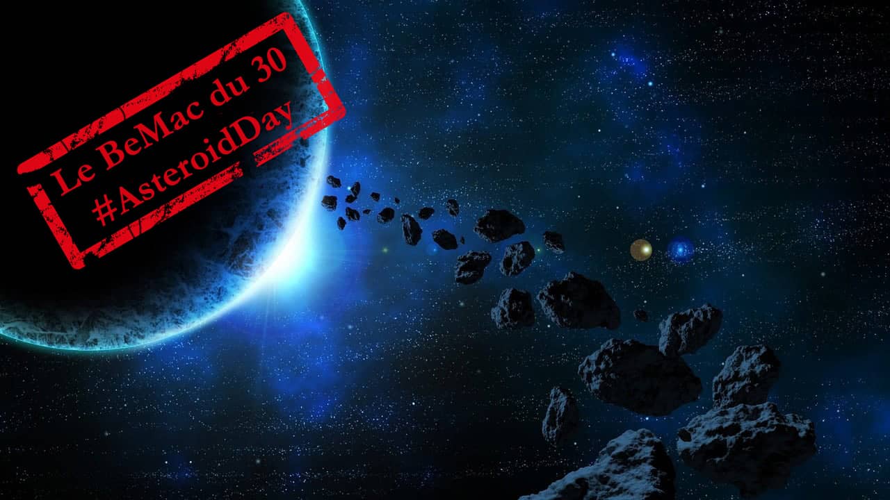 Une représentation des astéroïdes (Crédit : UKT2)