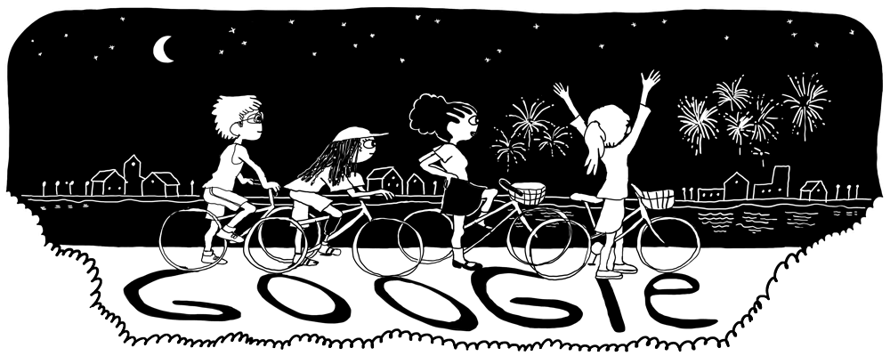 Doodle de la Fête nationale du 14 juillet 2025 (Crédit : Émilie Tronche Google)