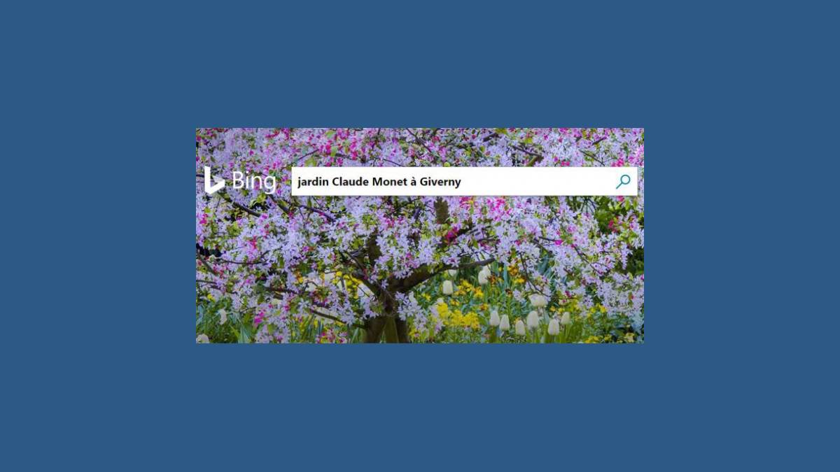 Bing : le « jardin de Claude Monet » à Giverny