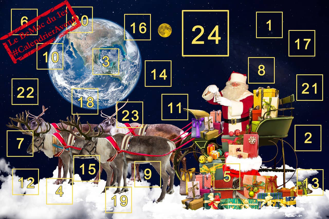 Calendrier de l’Avent avec ses 24 cases (Crédit : Garten-gg)