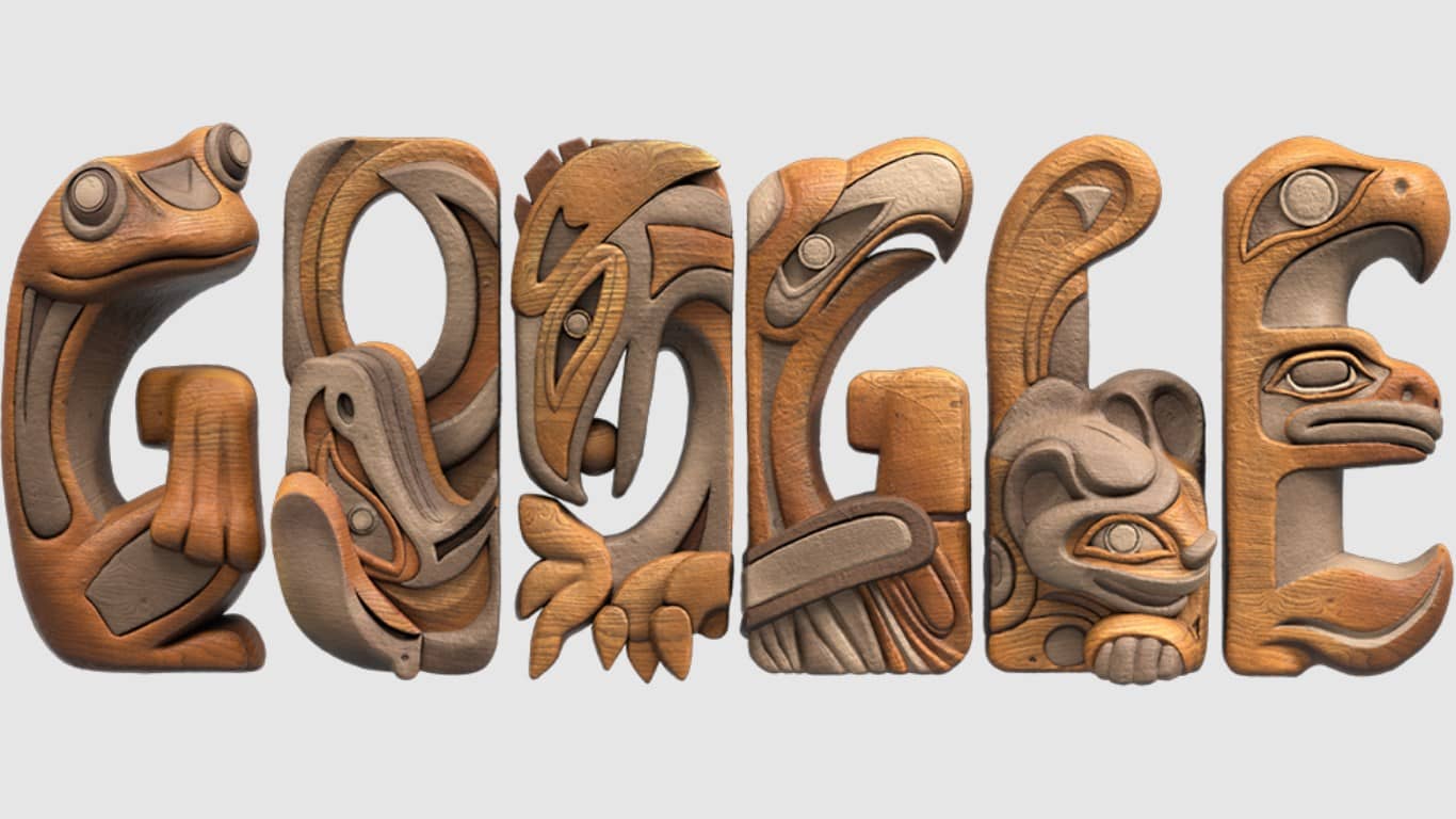 Célébration des totems avec un Doodle sur Google (Crédit : Alano Edzerza)