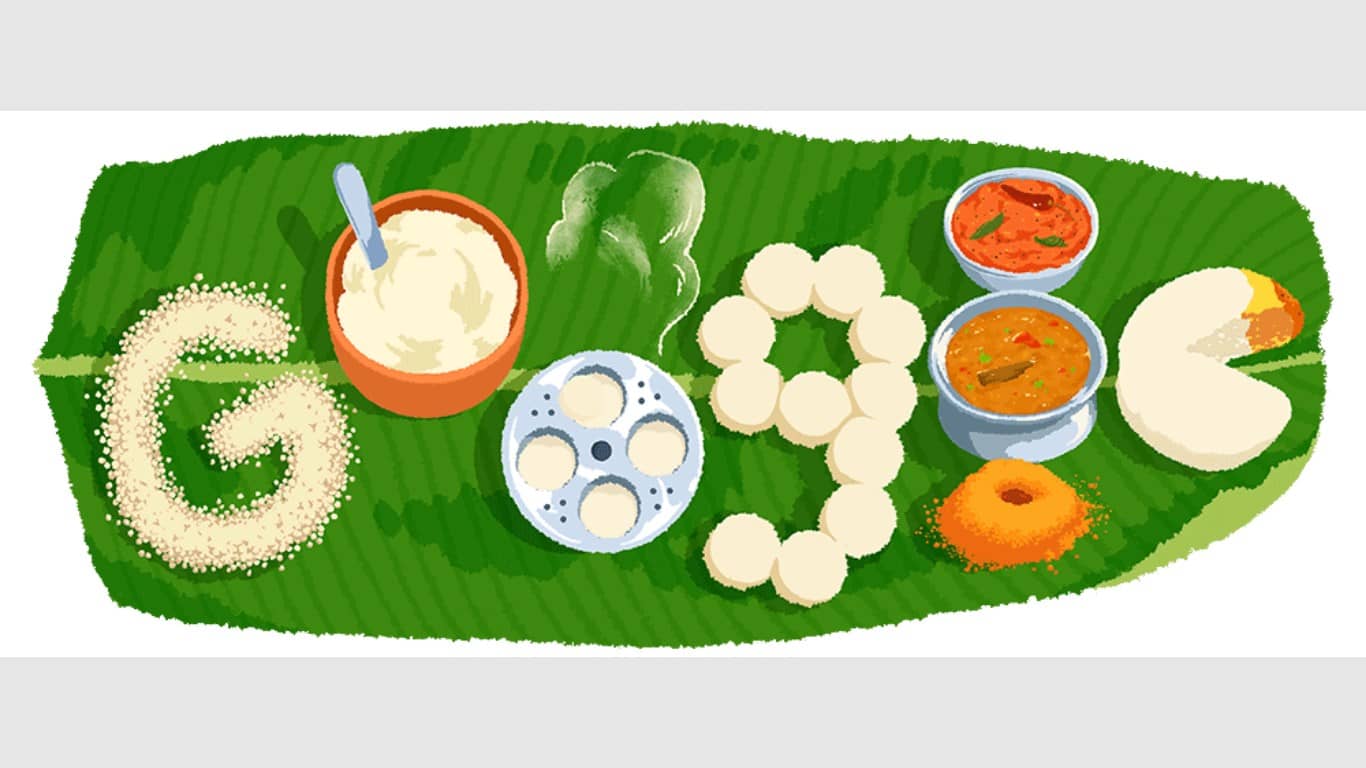 Célébration de l’Idli avec le Doodle de Google (Crédit : Google)