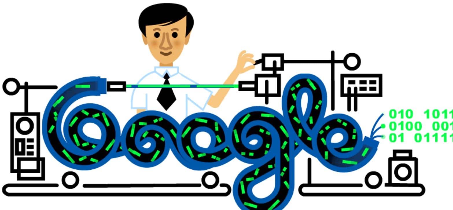 Doodle, Google, Charles K. Kao, Internet, fibre optique