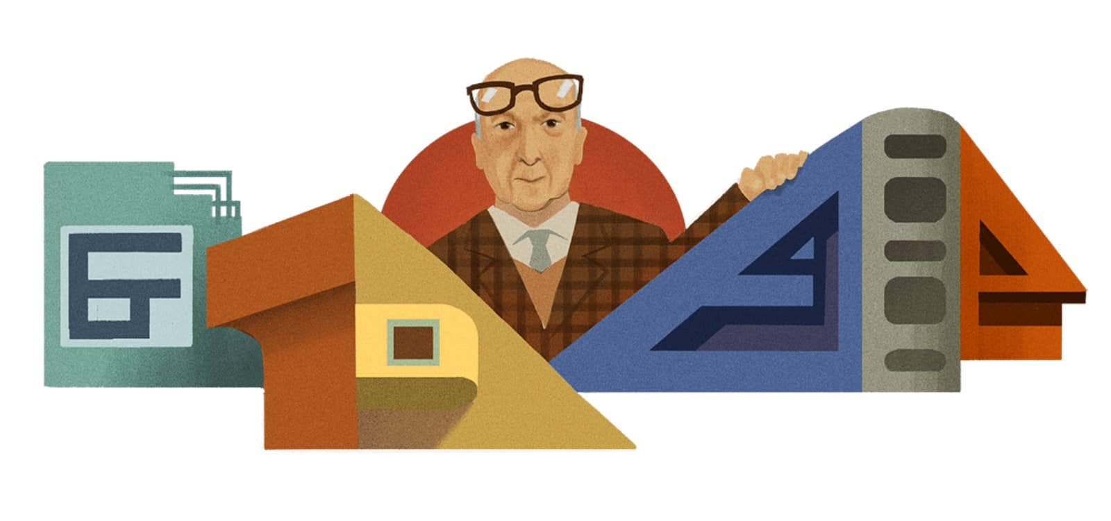 Clorindo Testa, Architecte, Artiste, Argentine, Doodle, Google