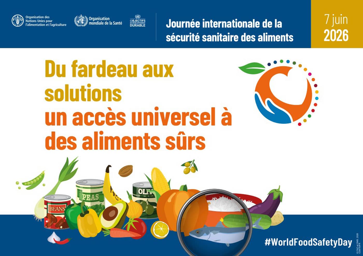 Affiche Journée internationale de la sécurité sanitaire des aliments 2026 (Crédit : OMS)
