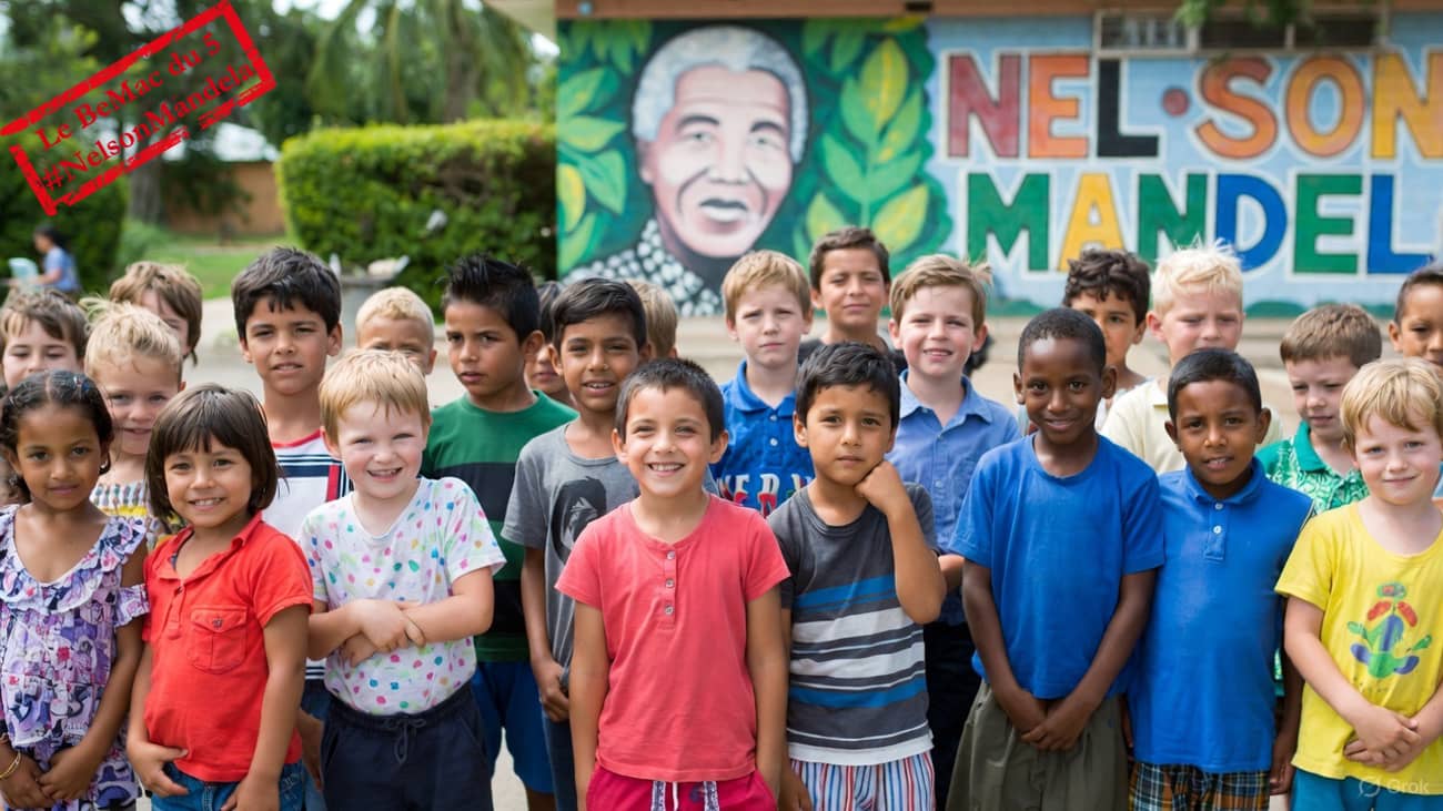 Des enfants de toutes origines à l’école (Crédit : Alex.I)
