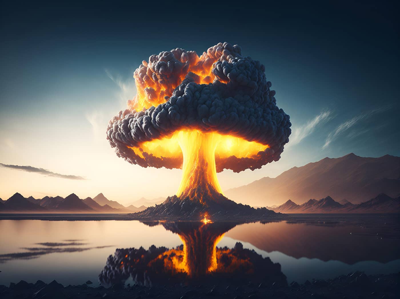 Illustration imagée d’une explosion nucléaire (Crédit : TheDigitalArtist)