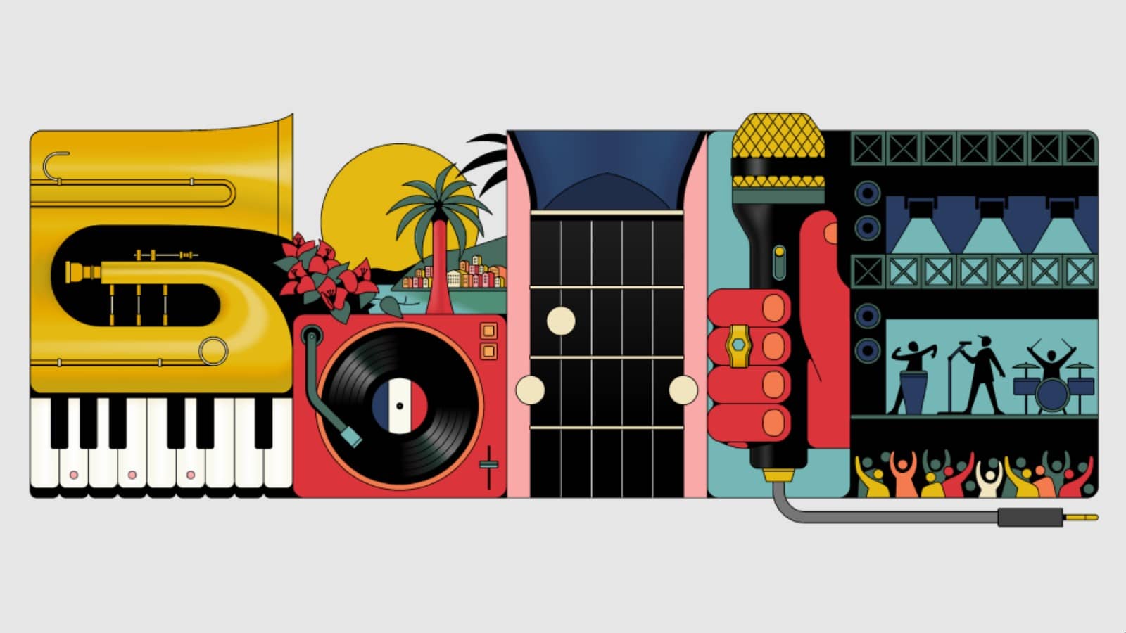 La Fête de la Musique du 21 juin 2025 fêtée avec un Doodle sur Google