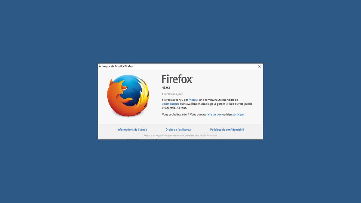 Mozilla Firefox 45.0.2