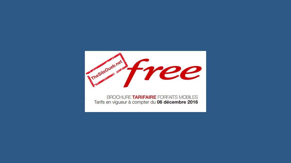 Second bridage Free Mobile 1er janvier 2017