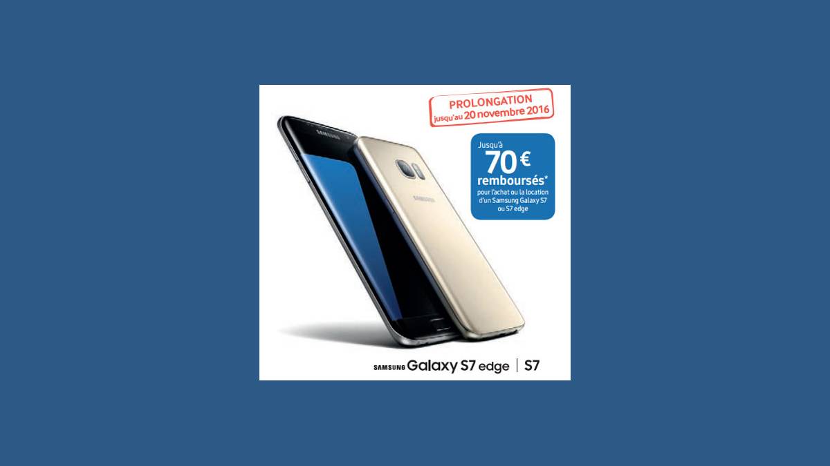 Offre -70 € Galaxy S7 et S7 Edge Free Mobile