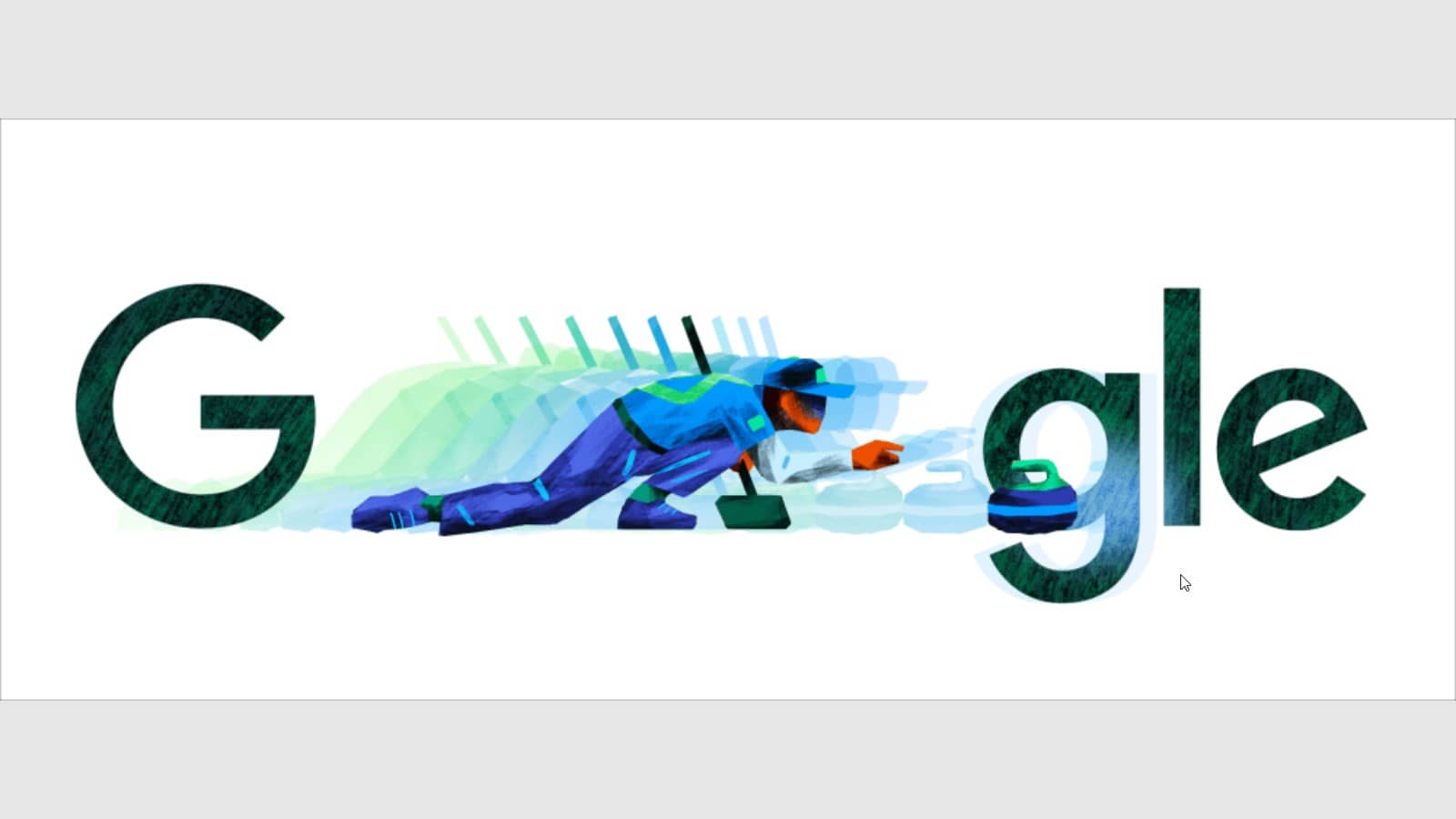 Le Doodle de Google du 4 février 2026 consacré au curling (Crédit : capture Google)