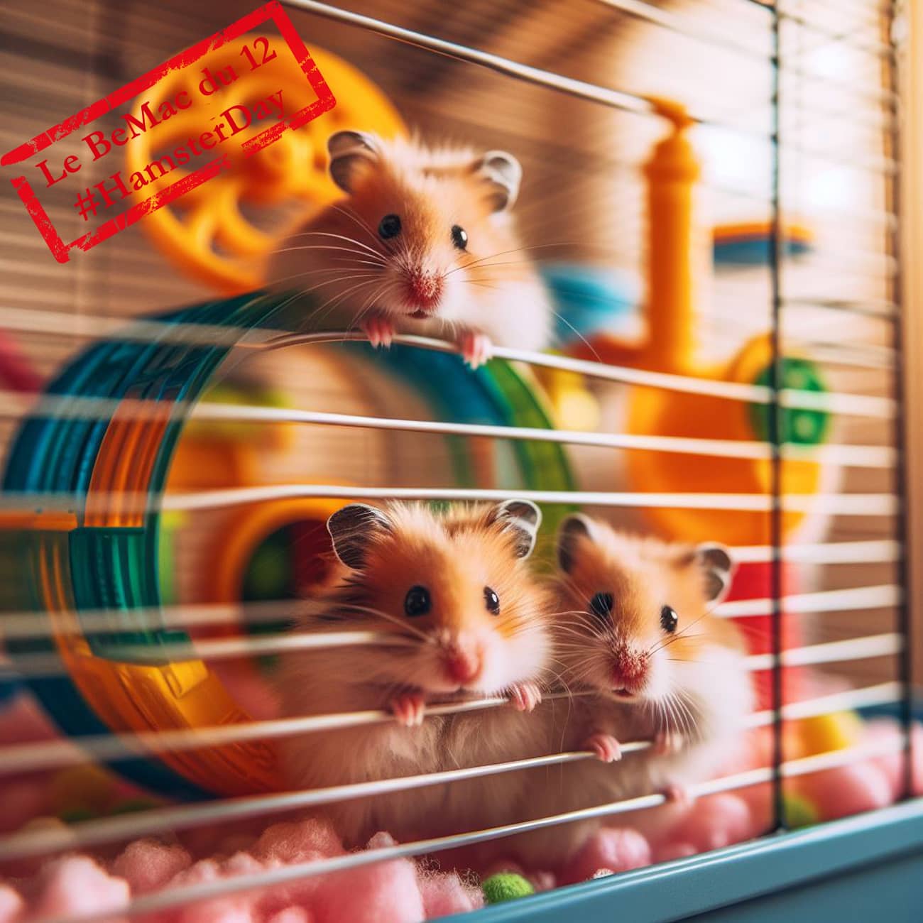 Journée mondiale du hamster : des hamsters dans une cage