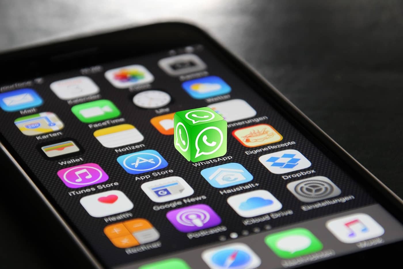 Application WhatsApp chiffréee sur iOS (Crédit : HeikoAL)