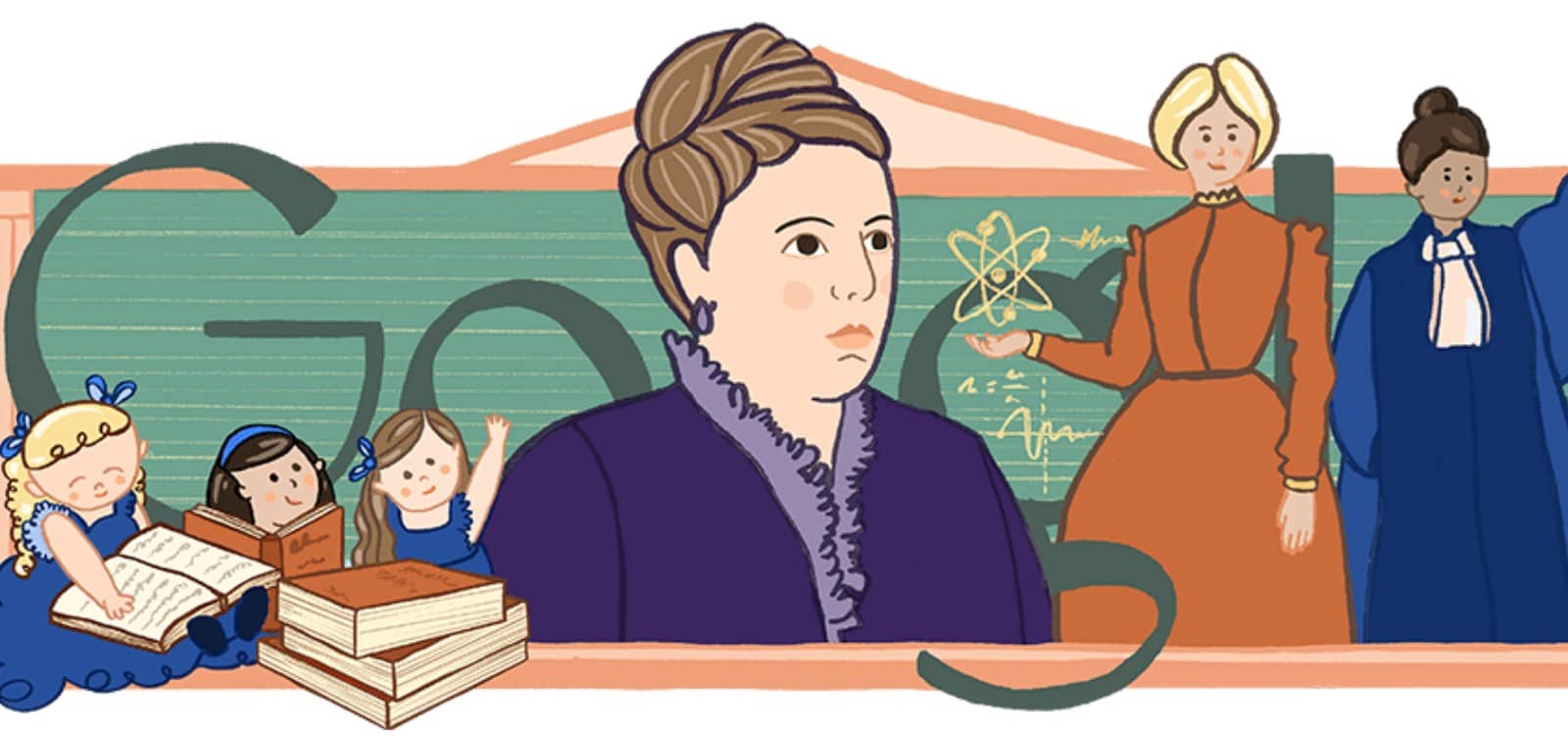 Doodle 184e anniversaire d’Isabelle Gatti de Gamond sur Google 