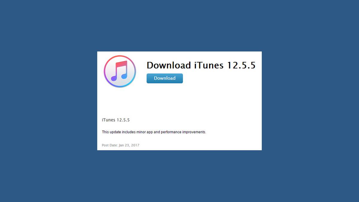 Téléchargement iTunes 12.5.5