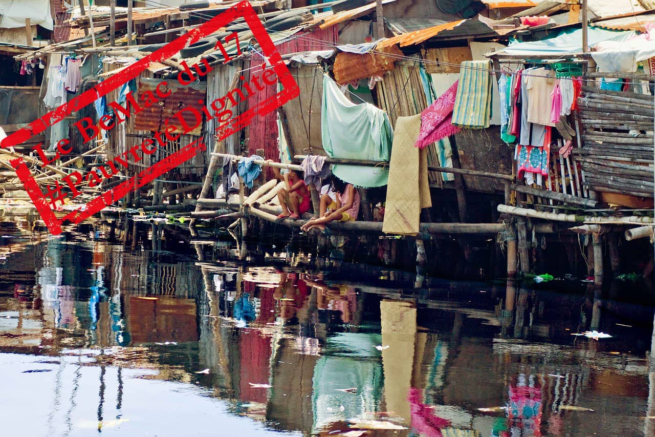 Journée mondiale du refus de la misère : bidonville à Manille aux Philippines