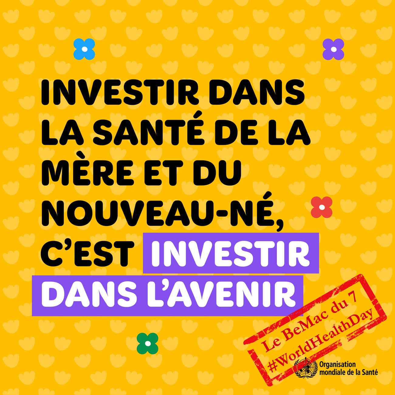 Investir dans la santé de la mère et du nouveau-né (Crédit : Who.int)