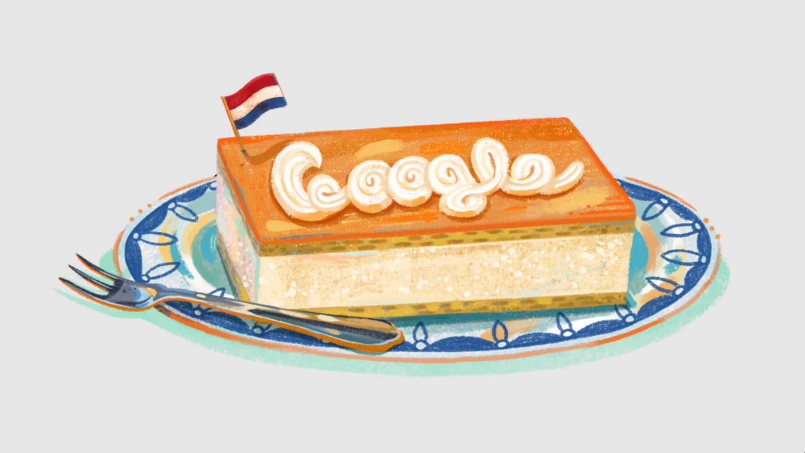 Koningsdag : le jour du Roi avec un gâteau Tompouce fêté par Google