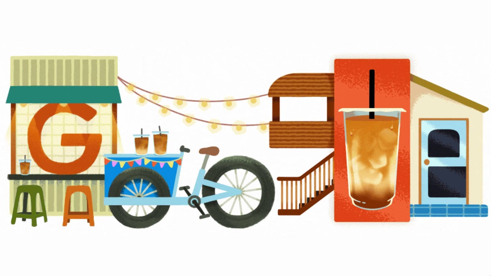 Doodle qui célèbre le Kopi Susu Gula Aren indonésien (Crédit : Doodle Google)