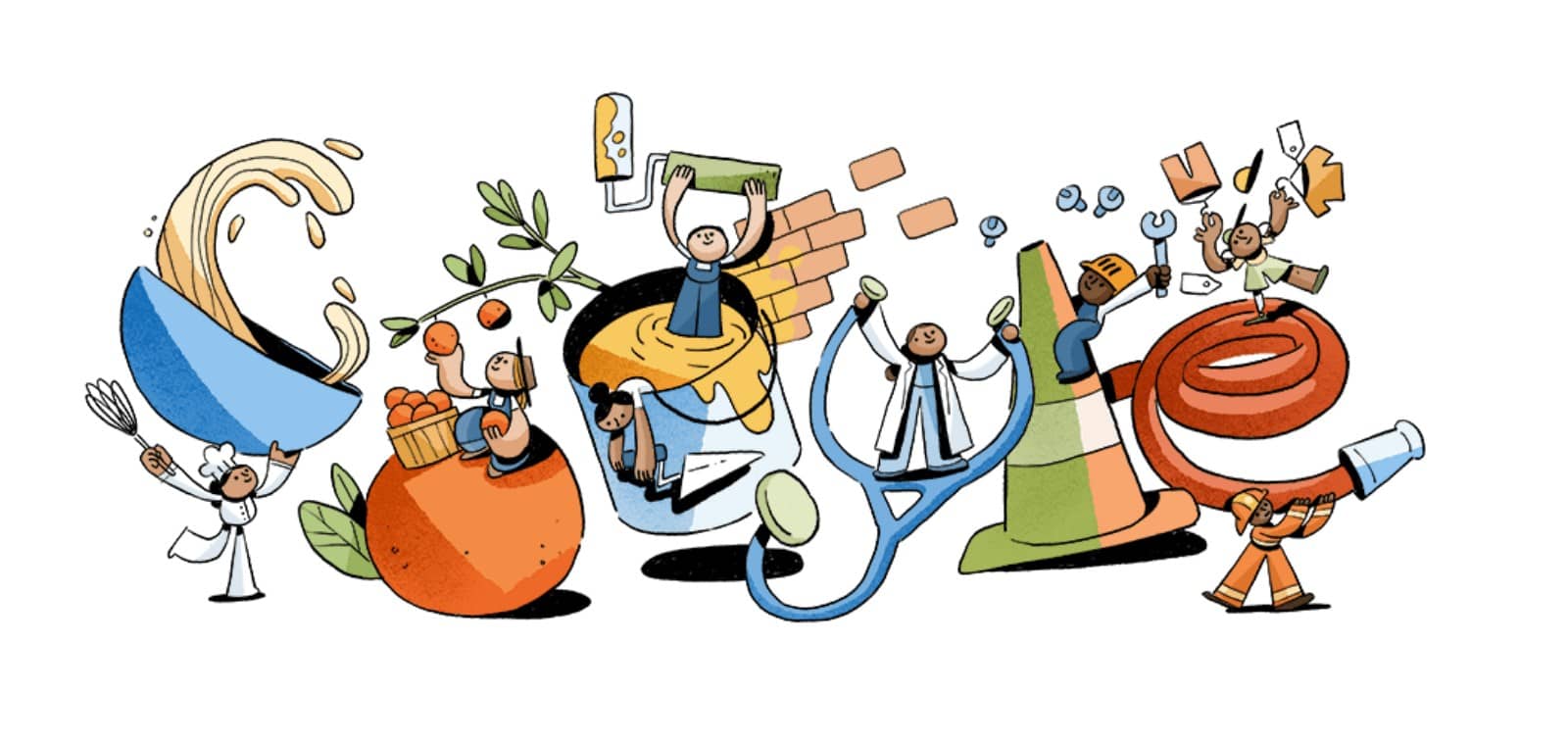 Doodle sur Google pour le Labor Day 2023 