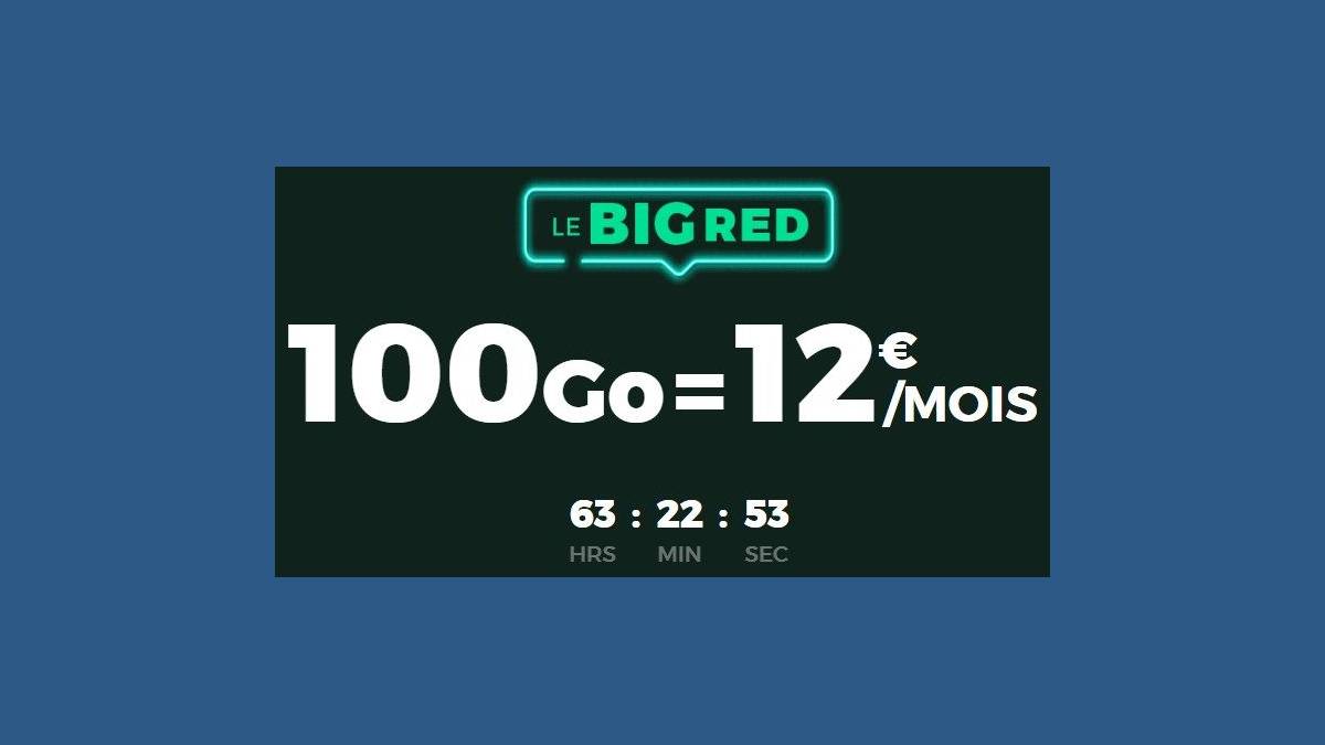 « Le Big Red » RED by SFR 100 Go à 12 € sans engagement